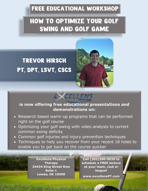 Golf Lecture and Event Flyer