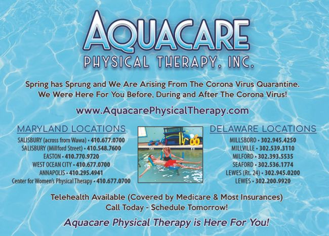 arising from corona virus quarantine with aquacare physical therapy
