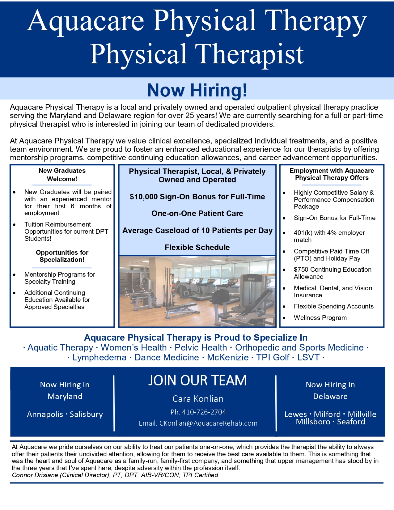 Careers Aquacare Physical Therapy