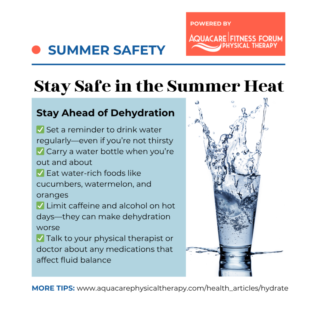 Stay hydrated - signs of dehydration